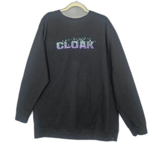 CLOAK Rare Dove 3XL Hidden in Plain Sight Crew Neck Sweatshirt Black